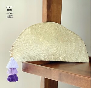 Handwoven Mengkuang Clutch Clam V2