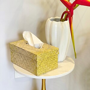 Handwoven Mengkuang Tissue Box Horizontal