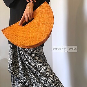 Handwoven Mengkuang Bag Halfmoon V2