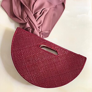 Handwoven Mengkuang Bag Halfmoon