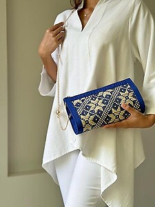 Handwoven Mengkuang Songket Series Clutch