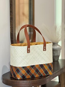 Handwoven Mengkuang Basket Tote Large