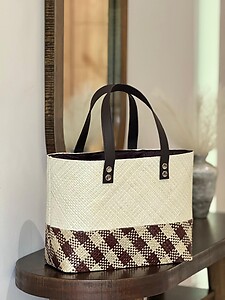 Handwoven Mengkuang Basket Tote Large