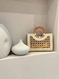 Handwoven Mengkuang Rattan Wooden Handle