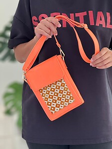 Handwoven Mengkuang Phone Pouch Sling