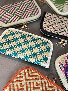 Handwoven Mengkuang Purse Double