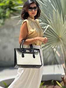 Handwoven Mengkuang Satchel Crocs