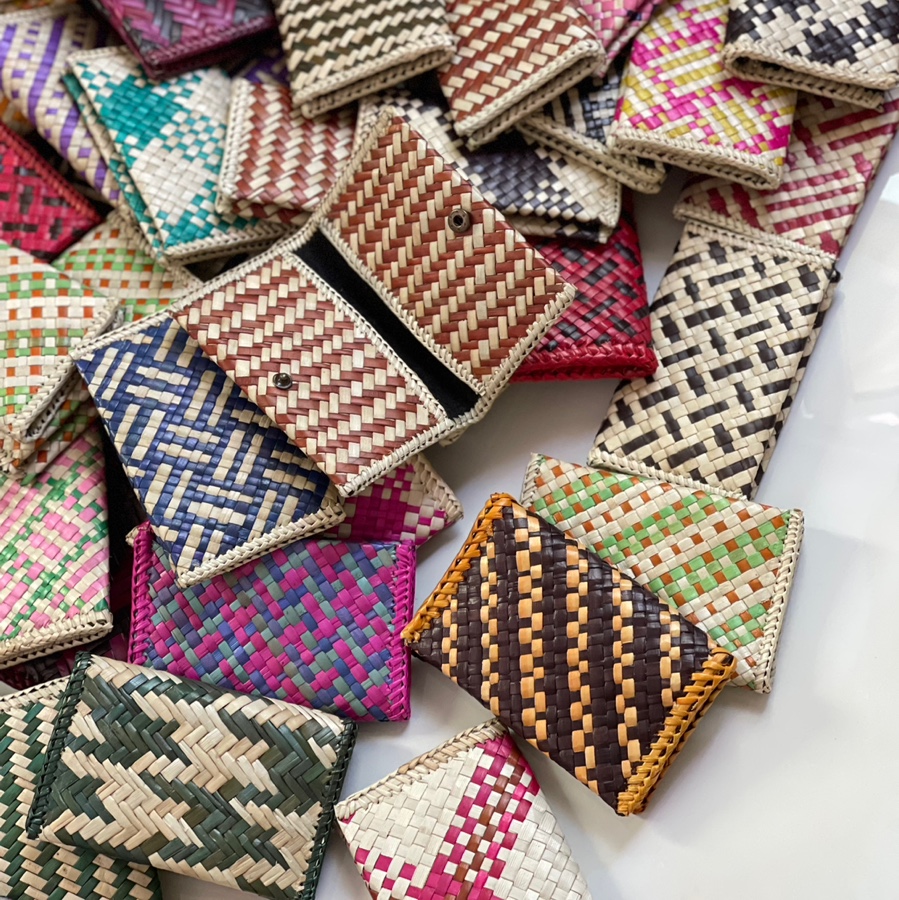 Handwoven Mengkuang Card Wallet - 4 pieces