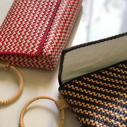 Handwoven Mengkuang Clutch Rattan