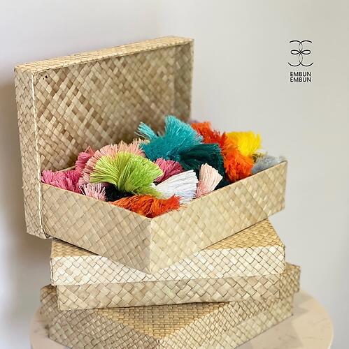 Handwoven Mengkuang Storage Box