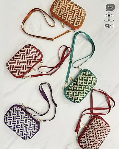 Handwoven Mengkuang Mini Crossbody