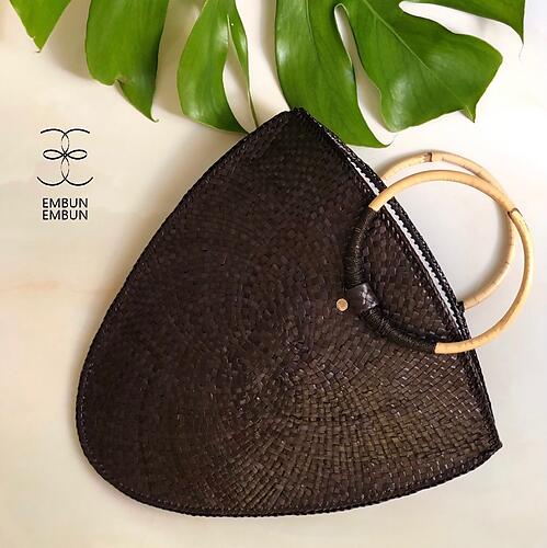 Handwoven Mengkuang Bag Monstera