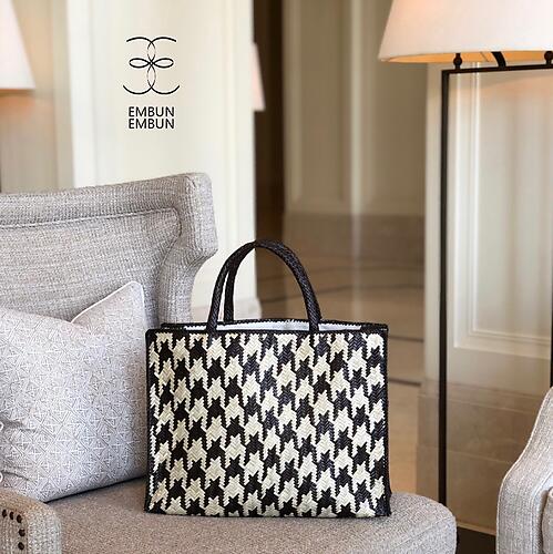 Handwoven Mengkuang Bag Songket Series