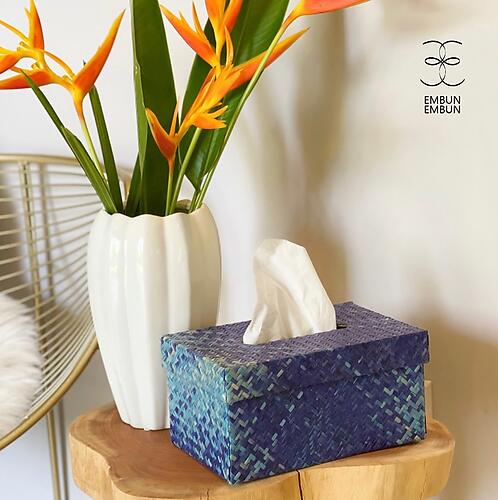 Handwoven Mengkuang Tissue Box Horizontal
