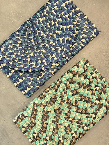 Handwoven Mengkuang Clutch Envelope Zig Zag