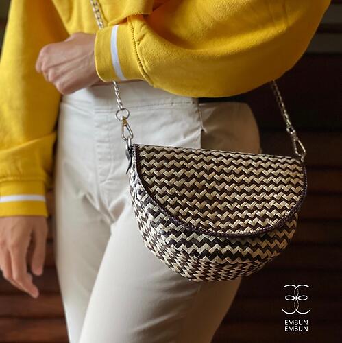 Handwoven Mengkuang Sling Bag