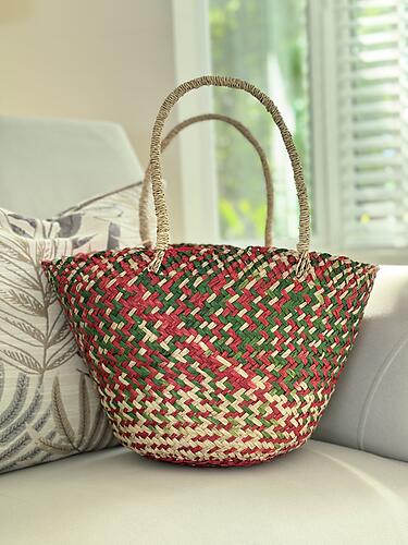 Handwoven Mengkuang Braided Basket